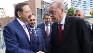 TOBB Başkanı Hisarcıklıoğlu, Cumhurbaşkanı Erdoğan'ı ağırladı