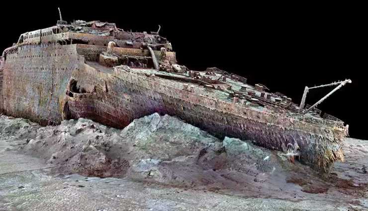 İşte Titanik gemisi enkazının tam görüntüsü