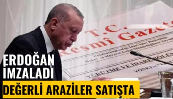 Cumhurbaşkanı Erdoğan imzaladı: Değerli araziler satışta