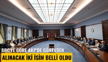BBC'ye göre AKP'de görevden alınacak iki isim belli oldu
