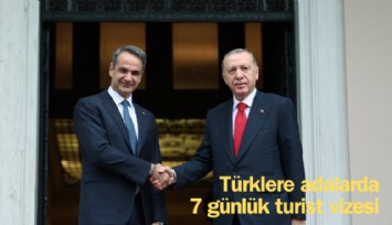 Erdoğan Yunanistan'da: Türklere 7 günlük kapıda vize