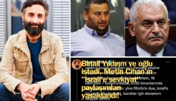 Erkam Yıldırım şikayet etti, Metin Cihan'ın 'israil'e sevkiyat' paylaşımlarına yasak geldi