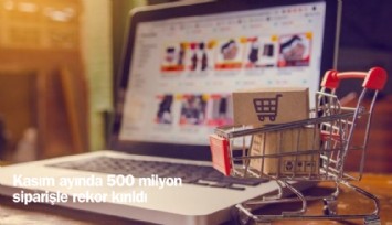 Kasım ayında e-ticaretten 500 milyon siparişle rekor kırıldı