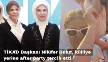 TİKAD Başkanı Nilüfer Bulut, 30 Ağustos'u külliyede değil, after party de kutladı