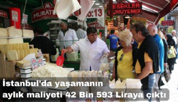 İstanbul'da yaşamanın aylık maliyeti 42 Bin 593 Liraya çıktı
