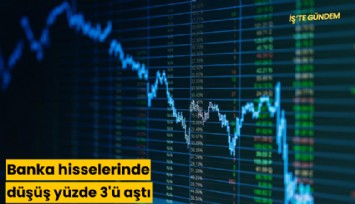 Banka hisselerinde düşüş yüzde 3'ü aştı
