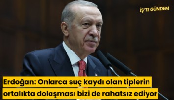 Erdoğan: Onlarca suç kaydı olan tiplerin ortalıkta dolaşması bizi de rahatsız ediyor