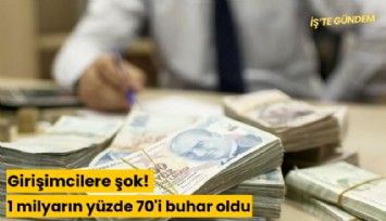 Girişimcilere şok! 1 milyarın yüzde 70'i buhar oldu