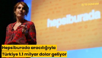 Hepsiburada aracılığıyla Türkiye 1.1 milyar dolar geliyor