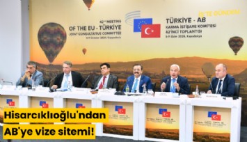 Hisarcıklıoğlu'ndan AB'ye vize sitemi!