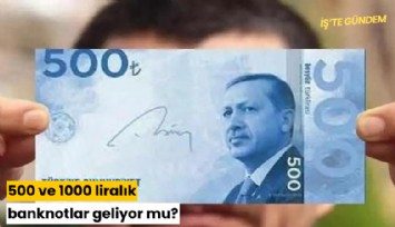 500 ve 1000 liralık banknotlar geliyor mu?