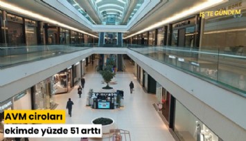 AVM ciroları ekimde yüzde 51 arttı
