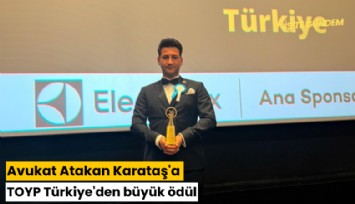 Avukat Atakan Karataş'a TOYP Türkiye'den büyük ödül