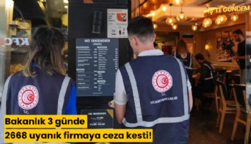 Bakanlık 3 günde 2668 uyanık firmaya ceza kesti!