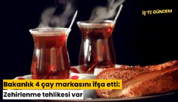 Bakanlık 4 çay markasını ifşa etti: Zehirlenme tehlikesi var
