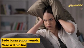 Evde bunu yapan yandı: Cezası 11 bin lira