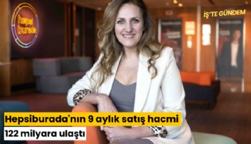 Hepsiburada'nın 9 aylık satış hacmi 122 milyara ulaştı
