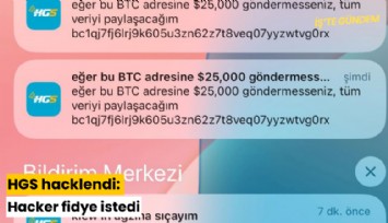 HGS hacklendi: Hacker fidye istedi