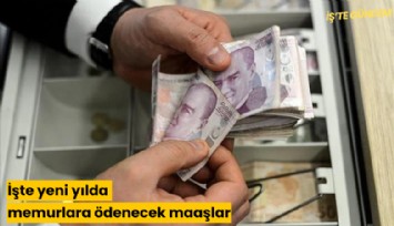 İşte yeni yılda memurlara ödenecek maaşlar