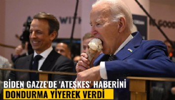 Biden Gazze'de 'ateşkes' haberini dondurma yiyerek verdi