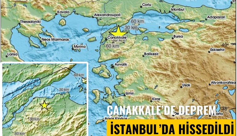 Çanakkale'de deprem: İstanbul'da hissedildi