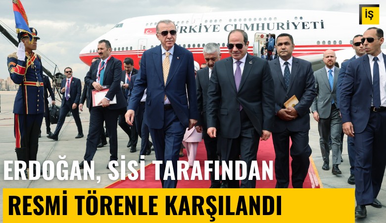 Cumhurbaşkanı Erdoğan, Sisi tarafından resmi törenle karşılandı