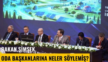 Bakan Şimşek, Oda Başkanları'na neler söylemiş?