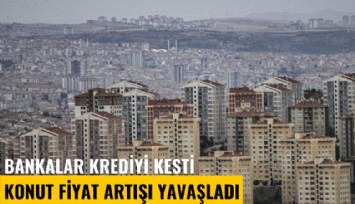 Bankalar krediye kesti, konutta fiyat artışı yavaşladı