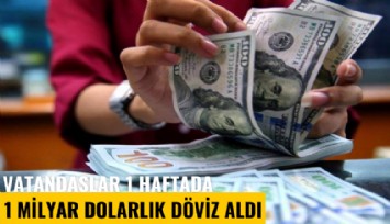 Vatandaşlar 1 haftada 1 milyar dolarlık döviz aldı