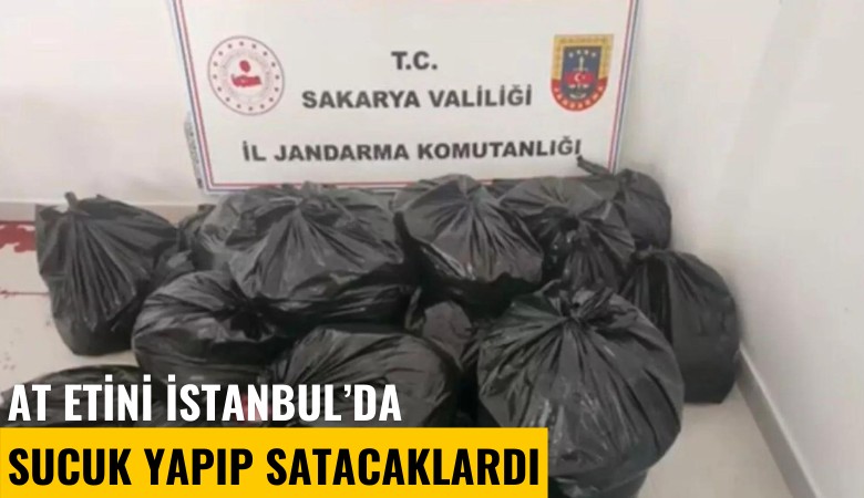 Yakalanmasalardı at etini İstanbul'da sucuk yapıp satacaklardı