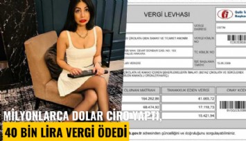 Milyonlarca dolar ciro yaptı, 40 bin lira vergi ödedi