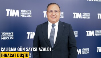 Çalışma gün sayısı azaldı, ihracat düştü