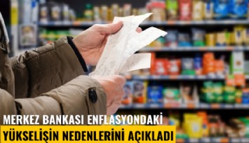 Merkez Bankası enflasyondaki yükselişin nedenlerini açıkladı