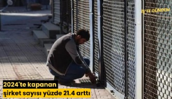 2024'te kapanan şirket sayısı yüzde 21.4 arttı