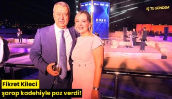 Fikret Kileci şarap kadehiyle poz verdi!