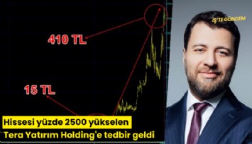 Hissesi yüzde 2500 yükselen Tera Yatırım Holding'e tedbir geldi