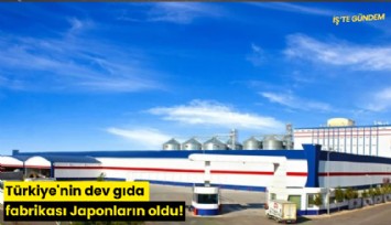Türkiye'nin dev gıda fabrikası Japonların oldu!