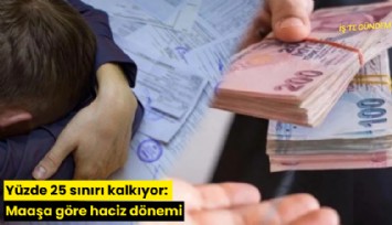 Yüzde 25 sınırı kalkıyor: Maaşa göre haciz dönemi