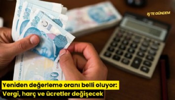 Yeniden değerleme oranı belli oluyor: Vergi, harç ve ücretler değişecek