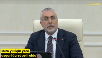 2026 yılı için yeni asgari ücret belli oldu