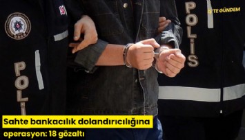 Sahte bankacılık dolandırıcılığına operasyon: 18 gözaltı