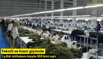 Tekstil ve hazır giyimde 1 yıllık istihdam kaybı 100 bini aştı