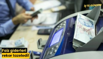 Faiz giderleri rekor tazeledi!