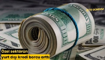 Özel sektörün yurt dışı kredi borcu arttı