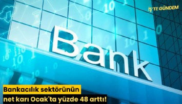 Bankacılık sektörünün net karı Ocak'ta yüzde 48 arttı!
