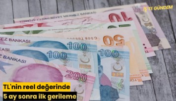 TL'nin reel değerinde 5 ay sonra ilk gerileme