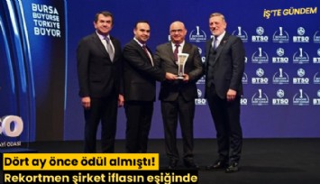 Dört ay önce ödül almıştı! Rekortmen şirket iflasın eşiğinde