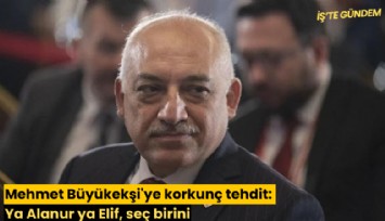 Mehmet Büyükekşi'ye korkunç tehdit: Ya Alanur ya Elif, seç birini