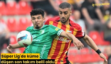 Süper Lig'de küme düşen son takım belli oldu