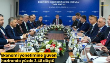 Ekonomi yönetimine güven haziranda yüzde 2.48 düştü